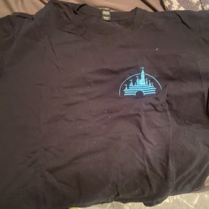 Black tee with 90s retro Disney embroidery